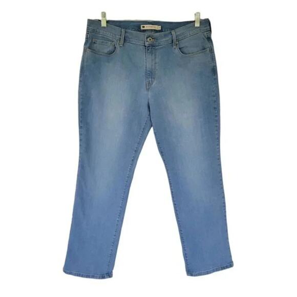 Levis 505 Straight Leg Jeans Blue Women’s Size 16 Plus Classic Fit Denim Pants - Picture 1 of 10